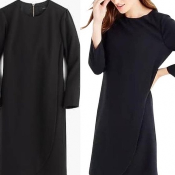 J‎ crew overlapping dress. Beautiful fit and fabric. Never worn . - Picture 1 of 5